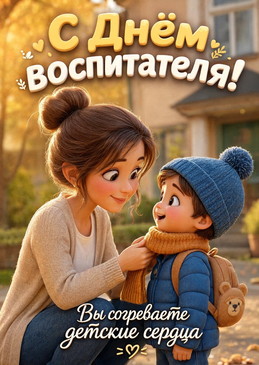 Открытка С Днем Воспитателя #37