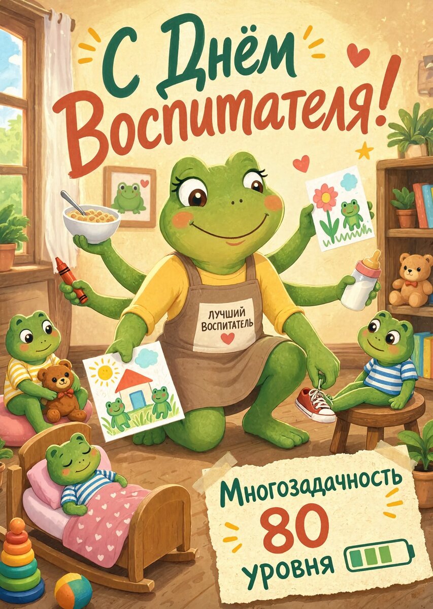 Открытка С Днем Воспитателя #42