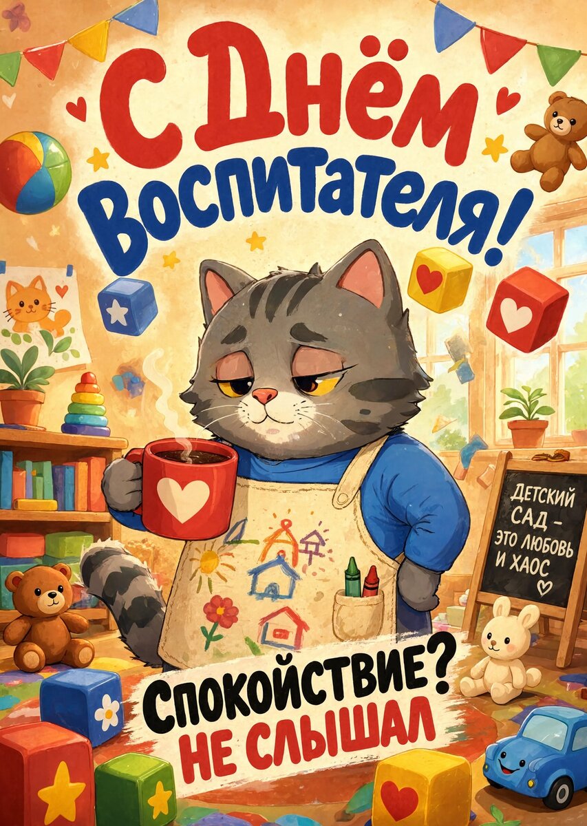 Открытка С Днем Воспитателя #43