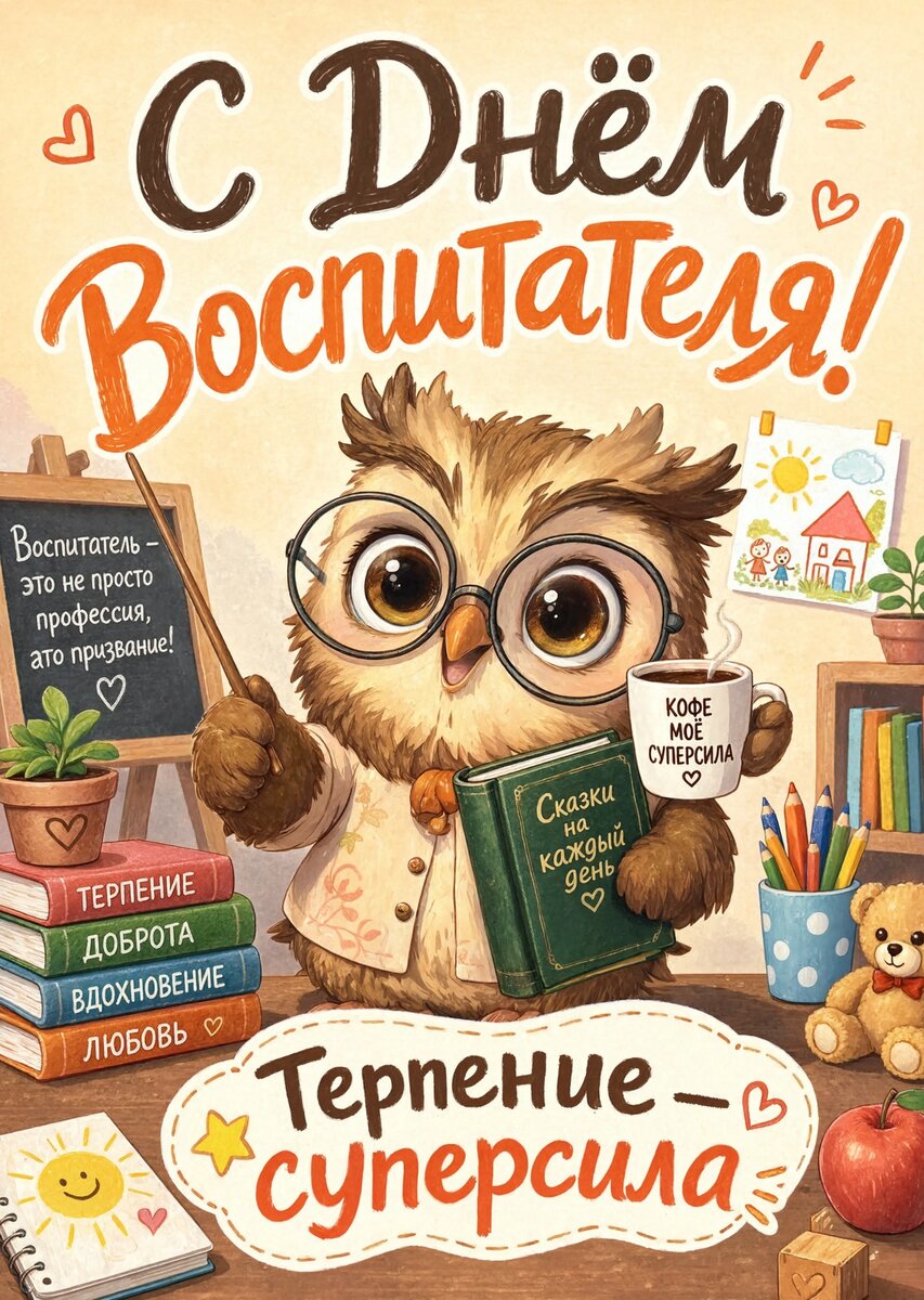 Открытка С Днем Воспитателя #48