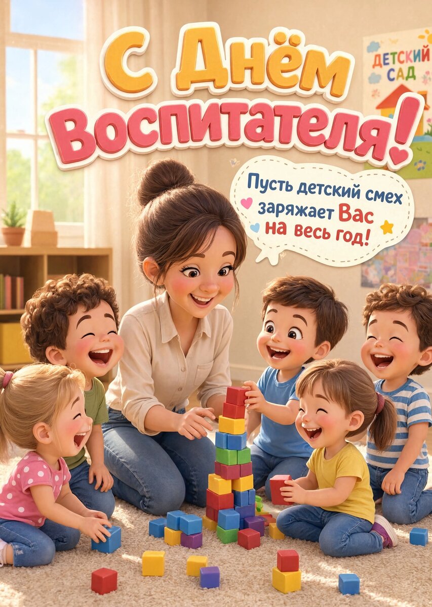 Открытка С Днем Воспитателя #53