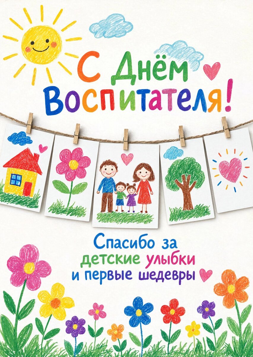 Открытка С Днем Воспитателя #80
