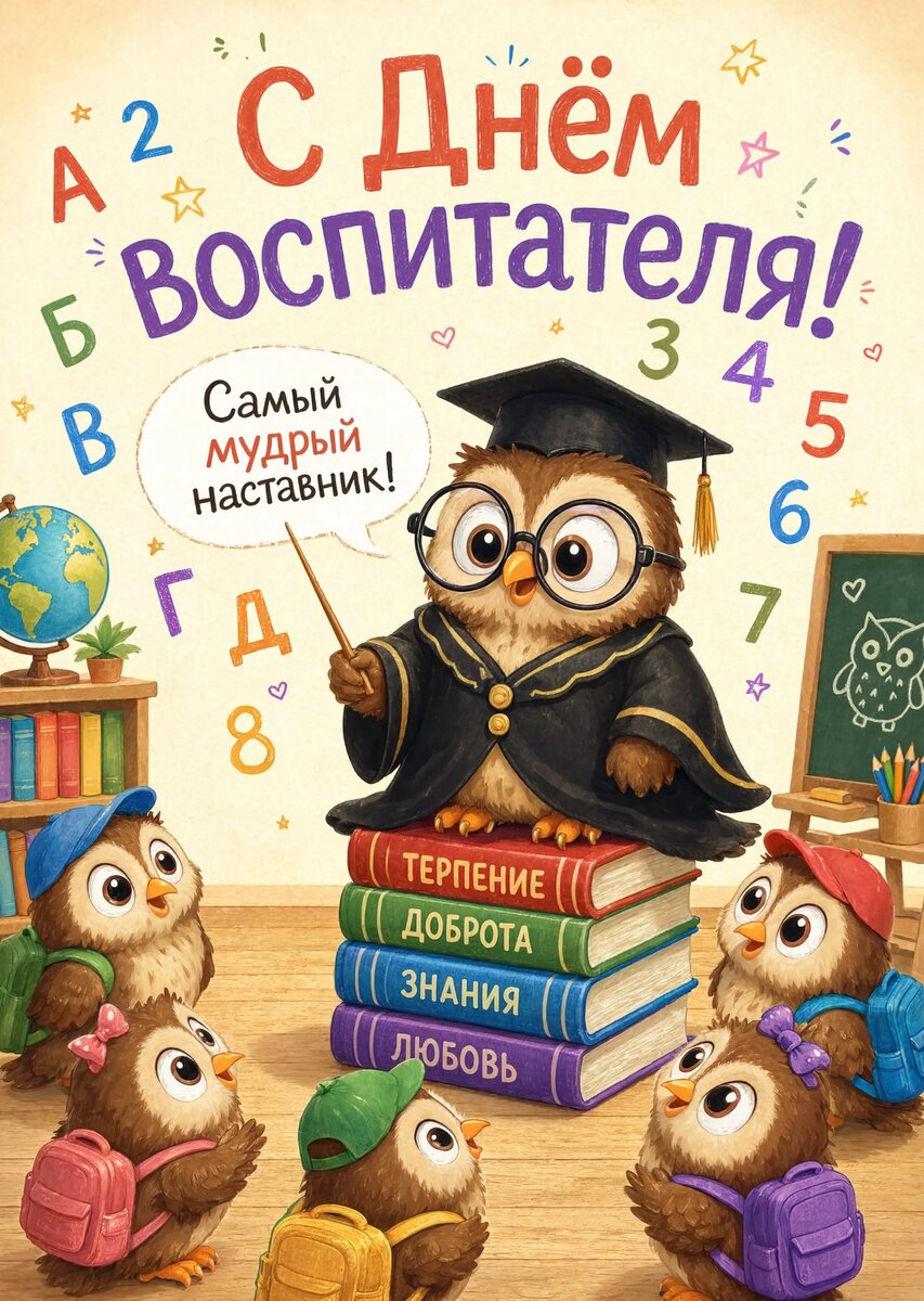 Открытка С Днем Воспитателя #88