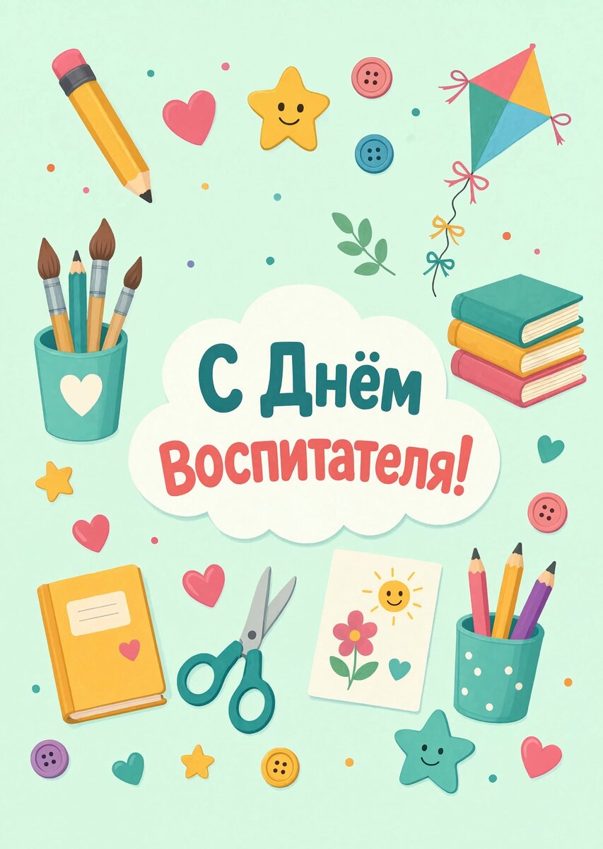 Открытка С Днем Воспитателя #91