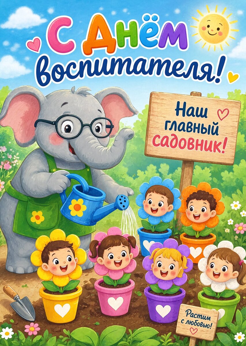 Открытка С Днем Воспитателя #97