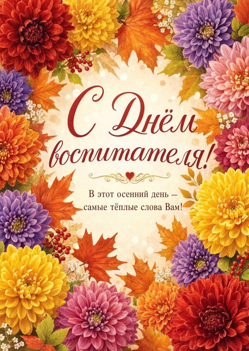 Открытка С Днем Воспитателя #98