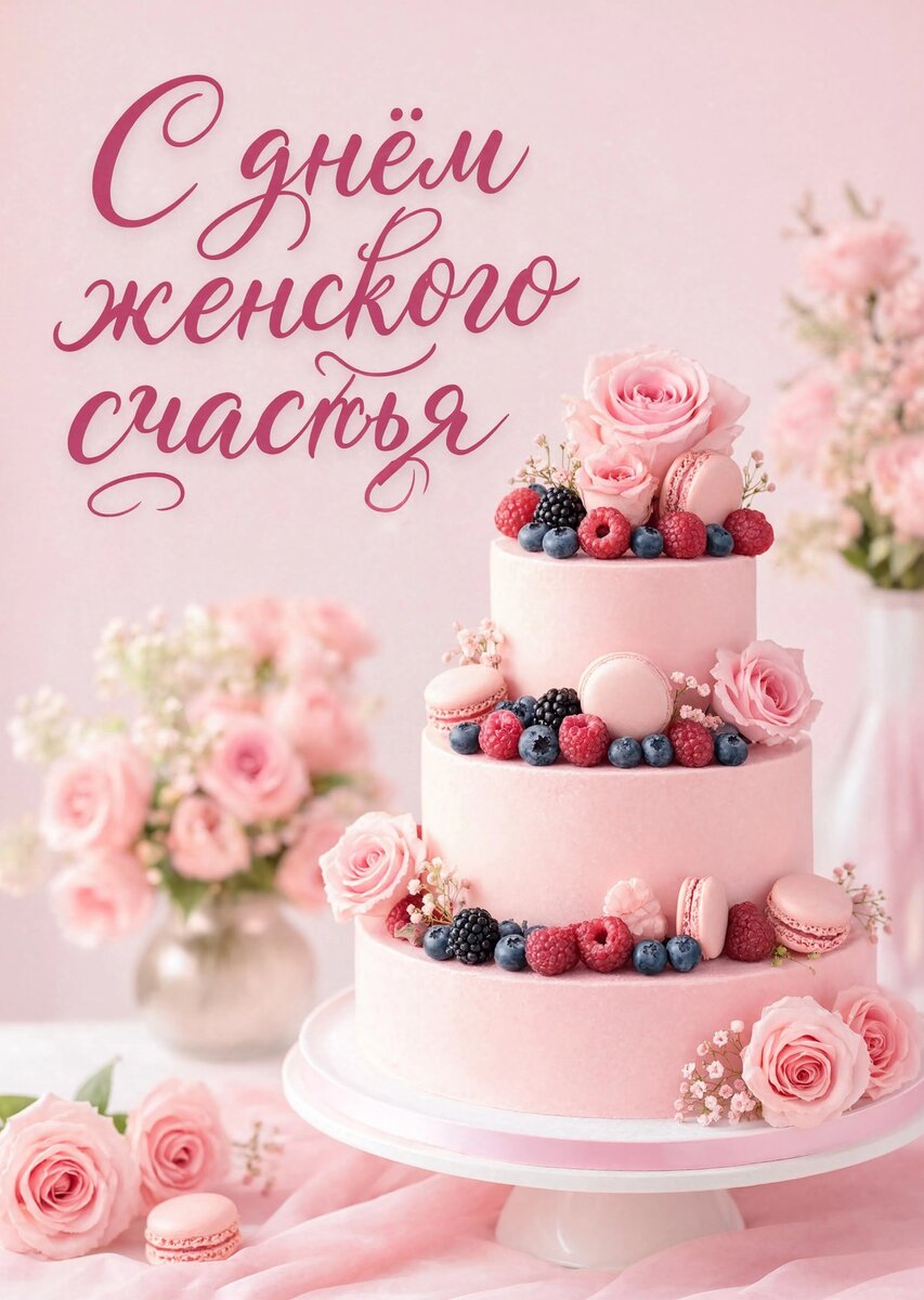 открытка с Днем Женского Счастья-13