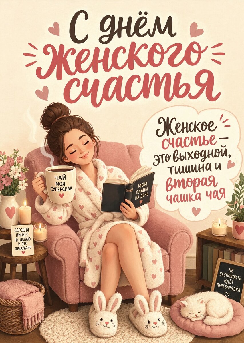 открытка с Днем Женского Счастья-38