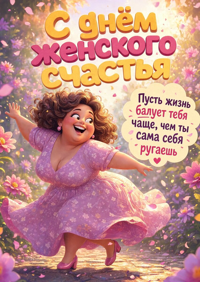 открытка с Днем Женского Счастья-7