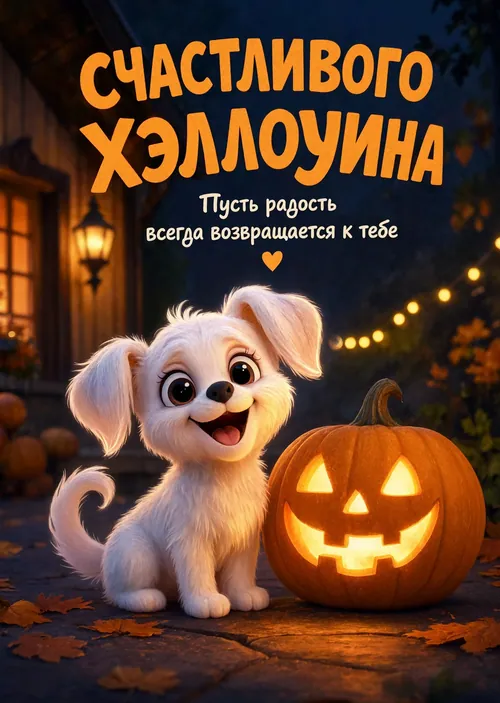 открытка с Хеллоуином-13