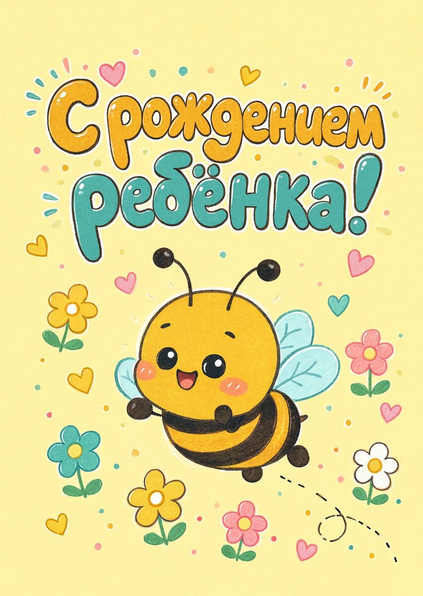 Открытка "С рождением ребенка" #10