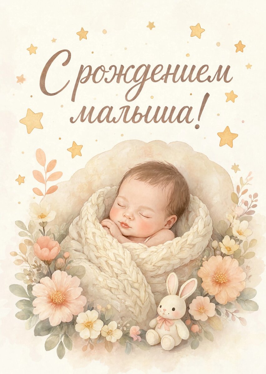Открытка "С рождением ребенка" #100