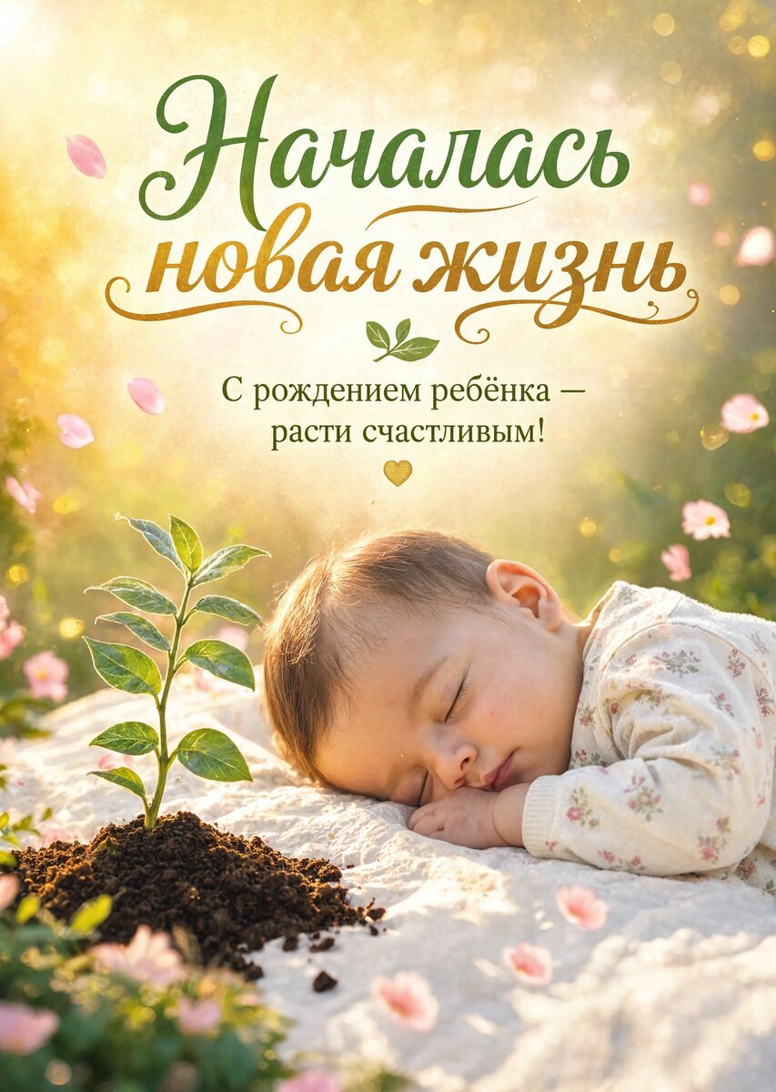 Открытка "С рождением ребенка" #17