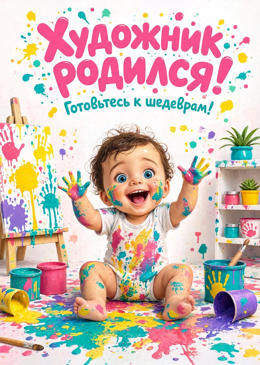 Открытка "С рождением ребенка" #21