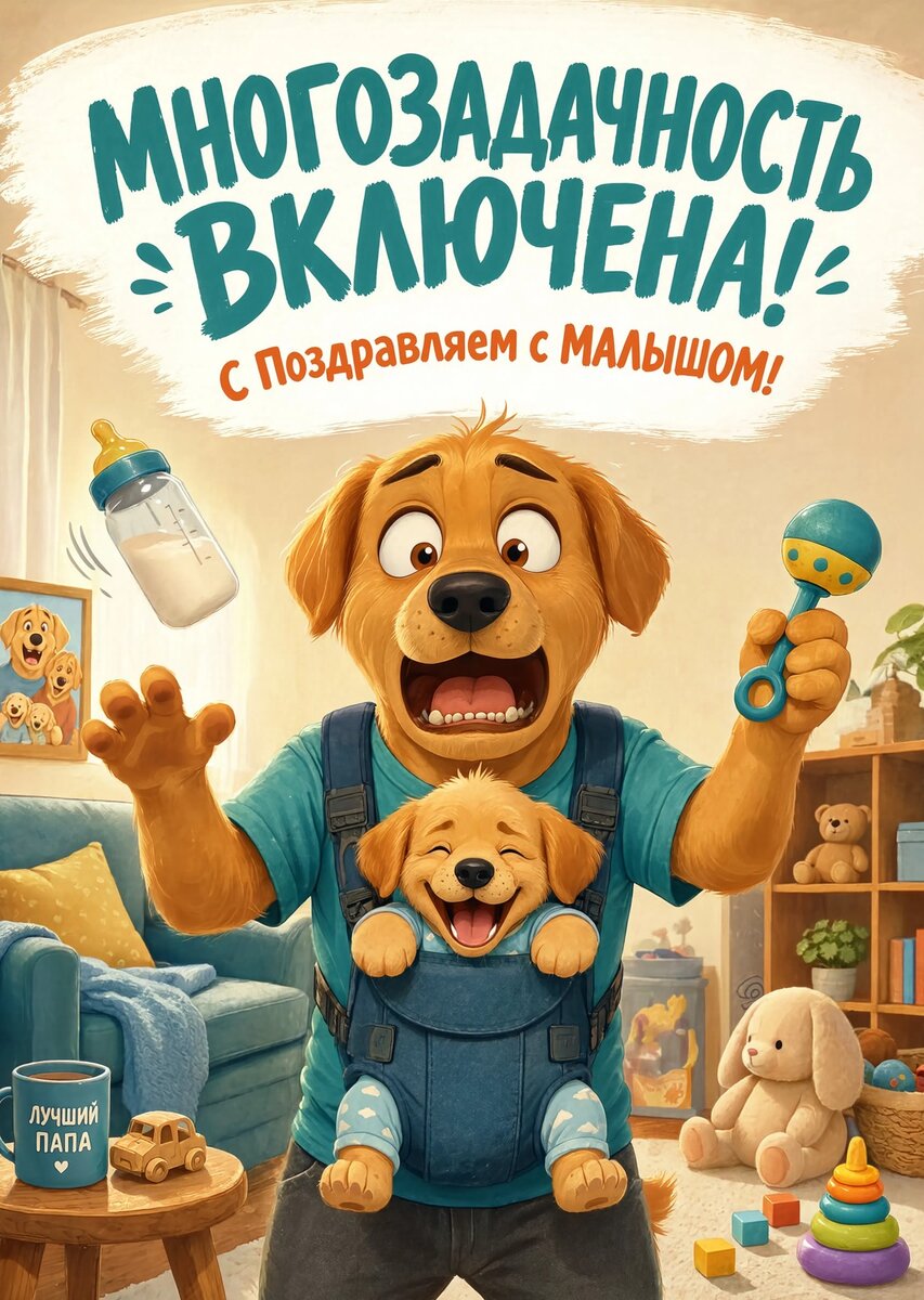 Открытка "С рождением ребенка" #3