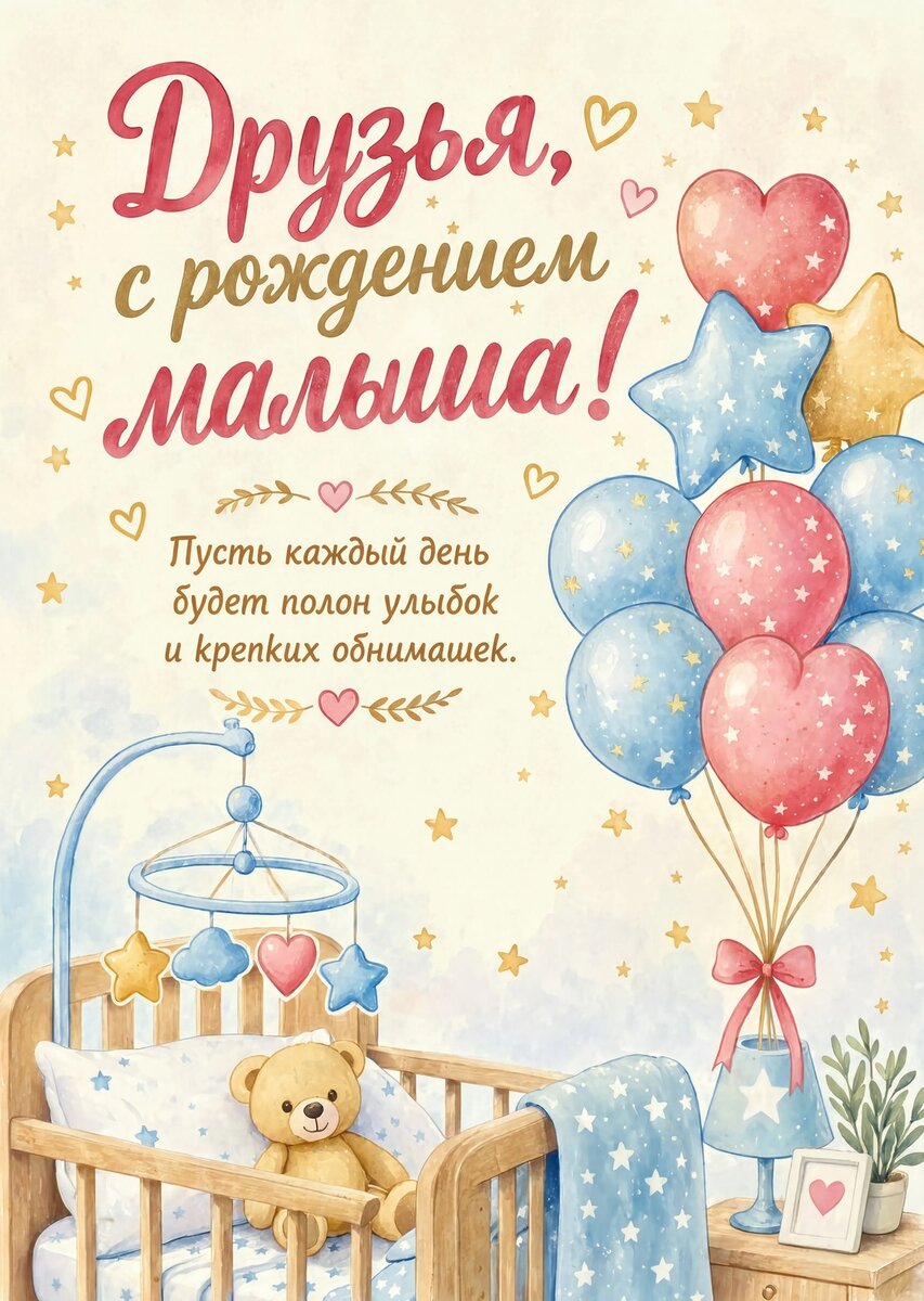 Открытка "С рождением ребенка" #31