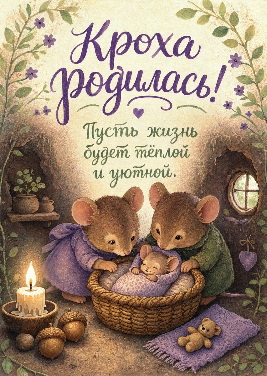 Открытка "С рождением ребенка" #34
