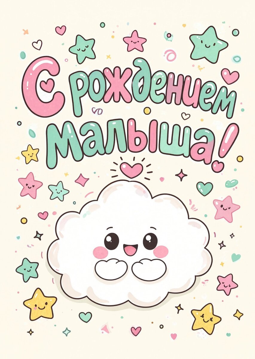 Открытка "С рождением ребенка" #39