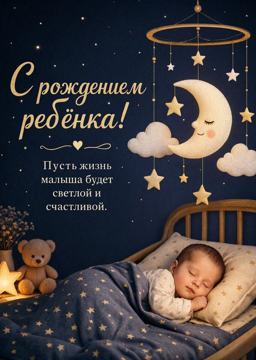 Открытка "С рождением ребенка" #43