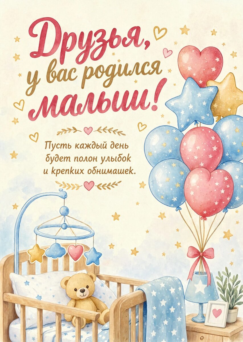 Открытка "С рождением ребенка" #61