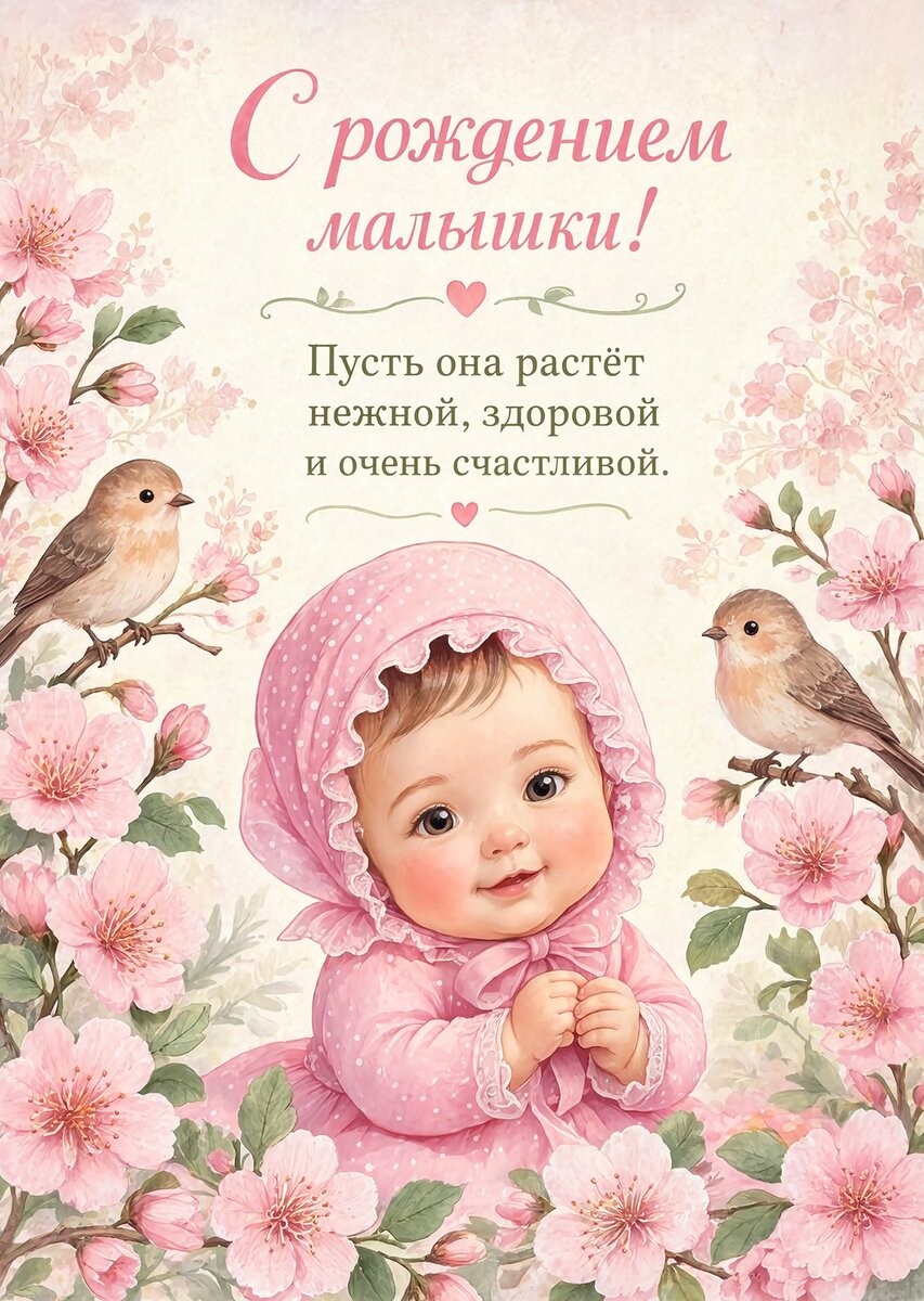 Открытка "С рождением ребенка" #69