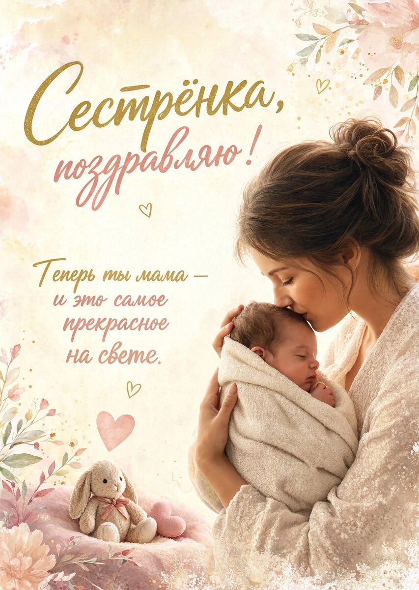 Открытка "С рождением ребенка" #70
