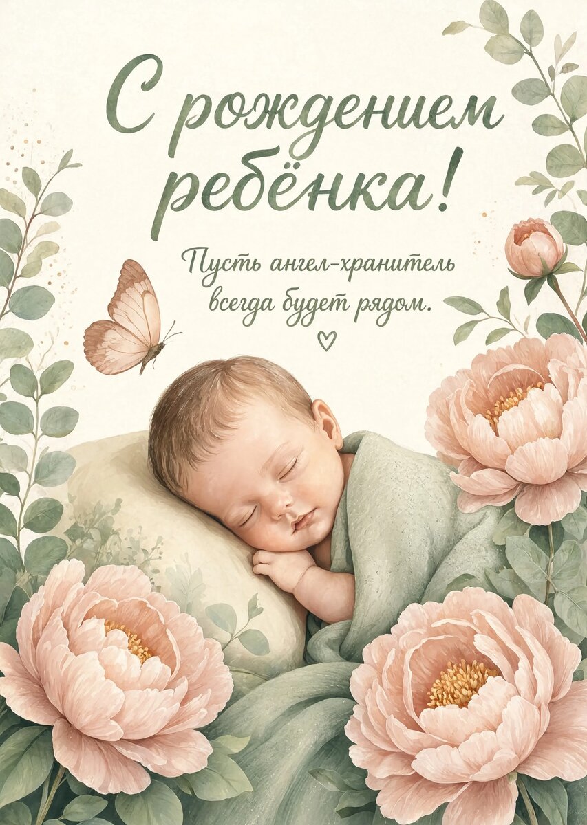 Открытка "С рождением ребенка" #75