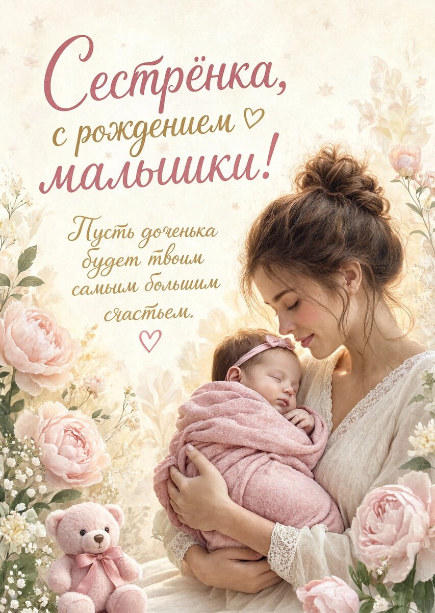Открытка "С рождением ребенка" #76