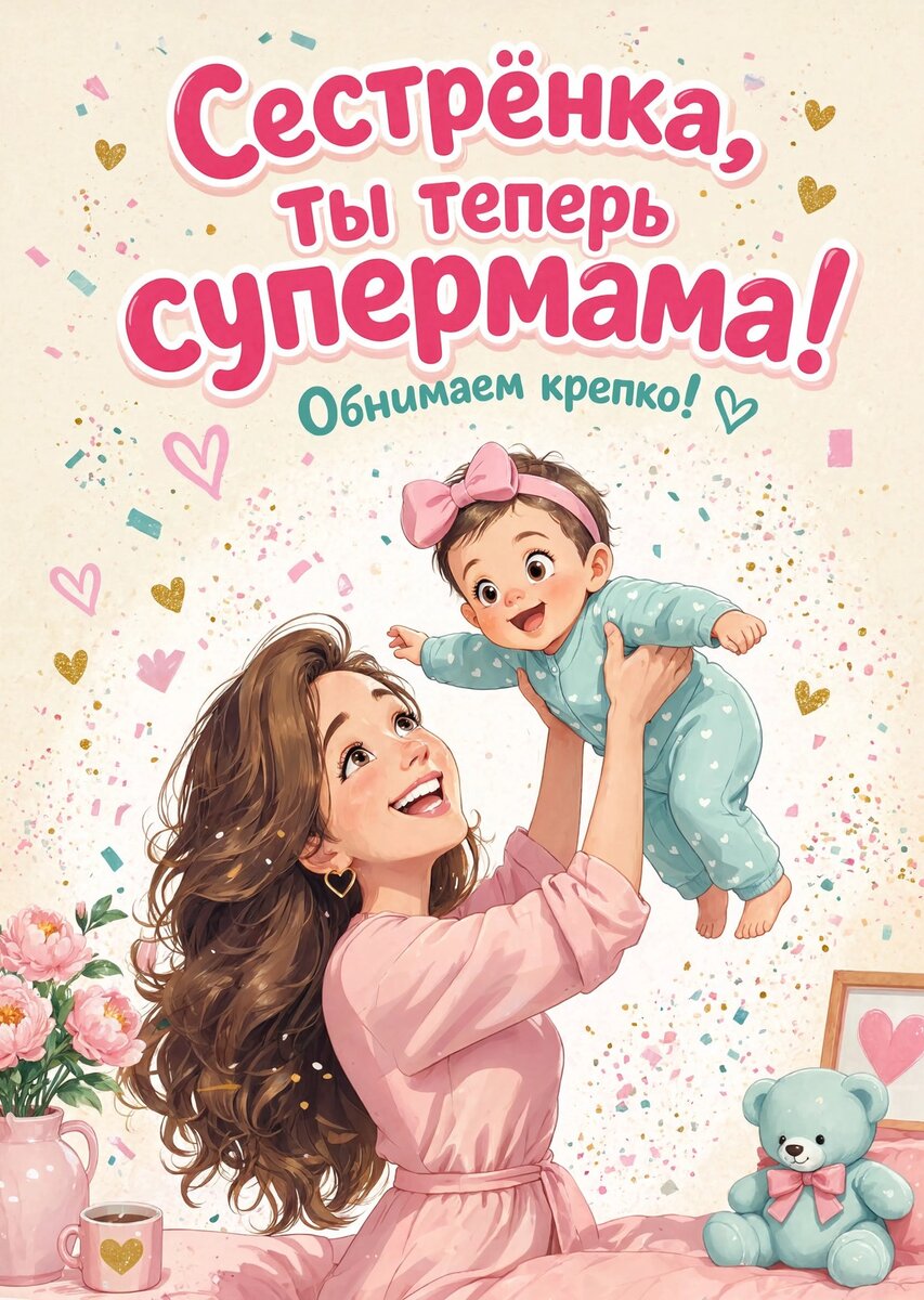 Открытка "С рождением ребенка" #82