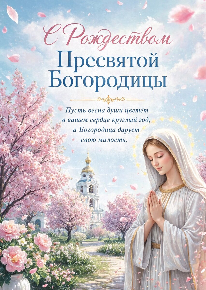 Открытка С Рождеством Святой Богородицы #1