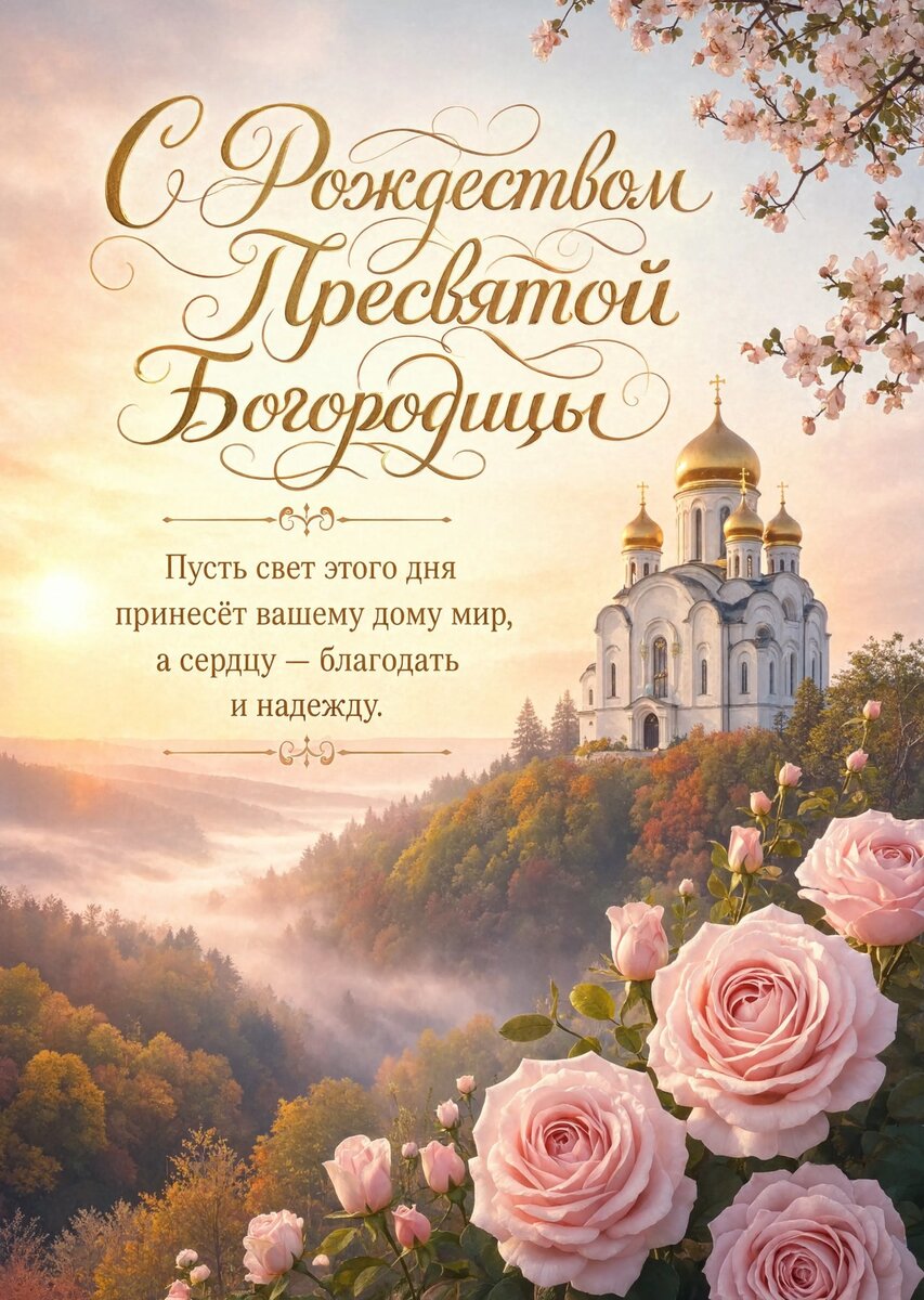 Открытка С Рождеством Святой Богородицы #10