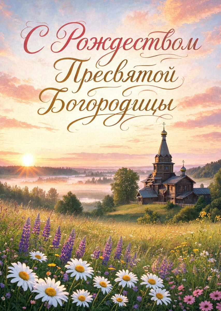 Открытка С Рождеством Святой Богородицы #16