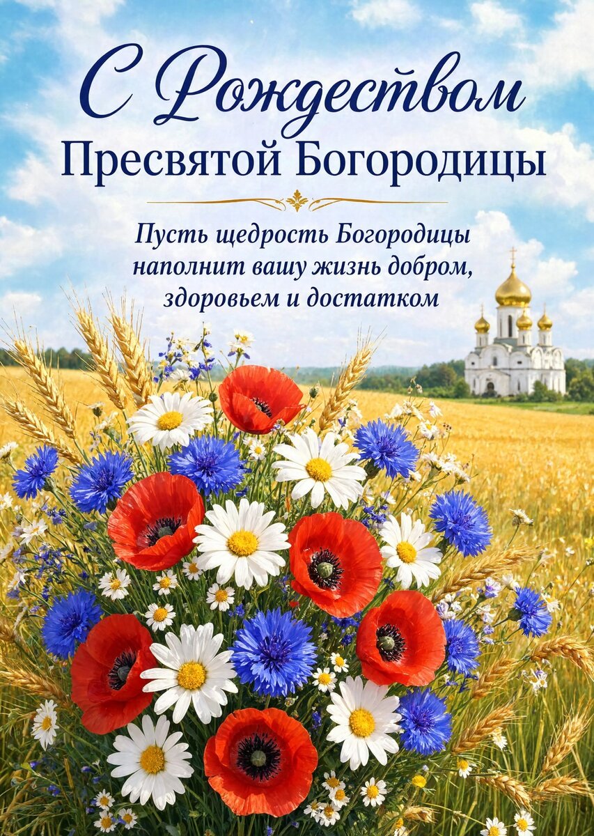 Открытка С Рождеством Святой Богородицы #18
