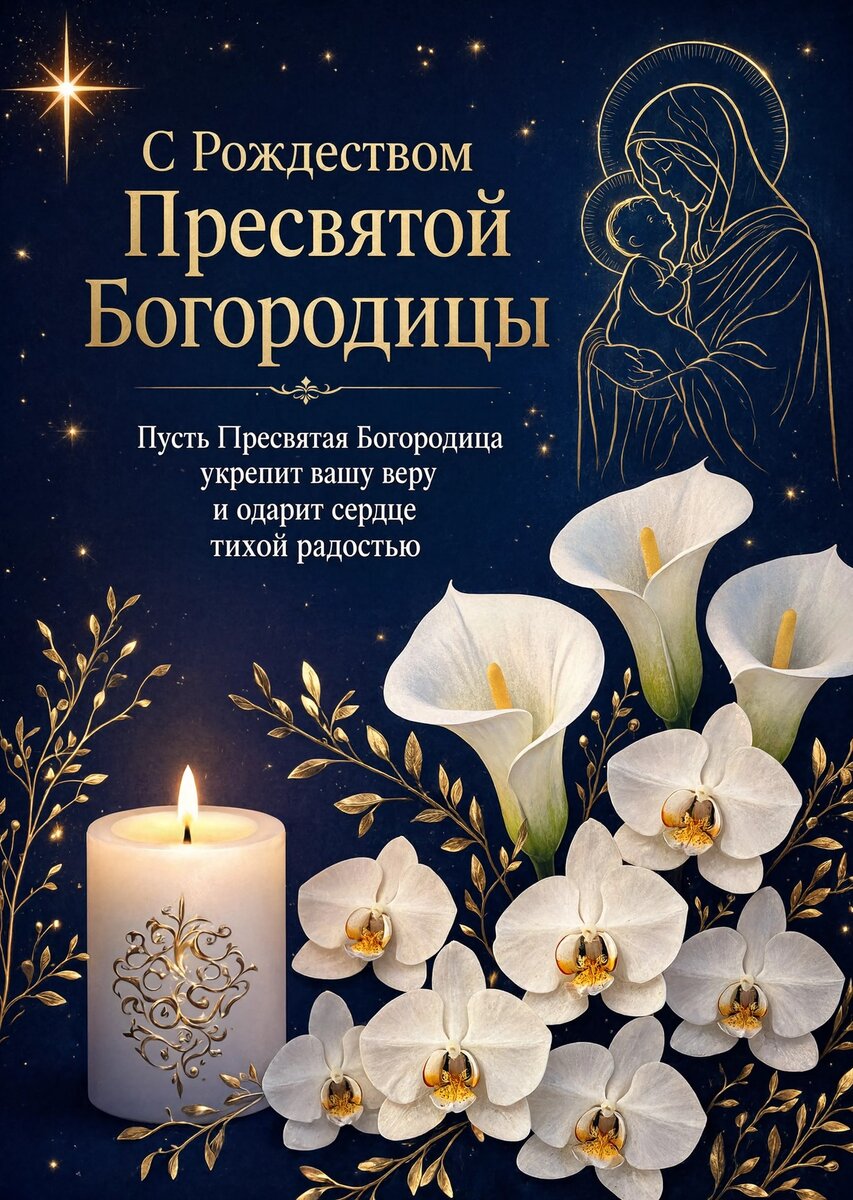 Открытка С Рождеством Святой Богородицы #19