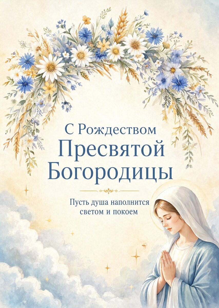Открытка С Рождеством Святой Богородицы #21