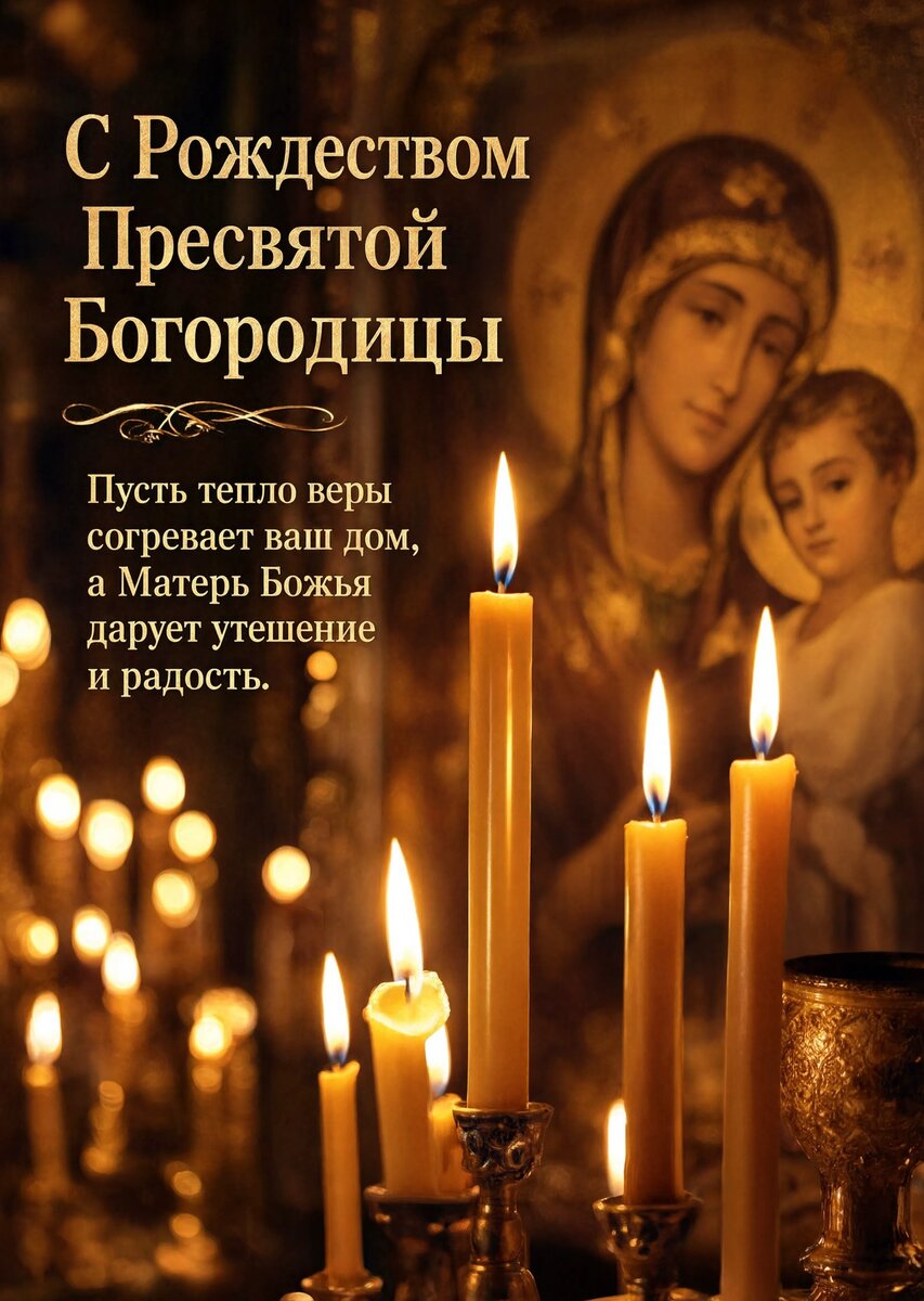 Открытка С Рождеством Святой Богородицы #26