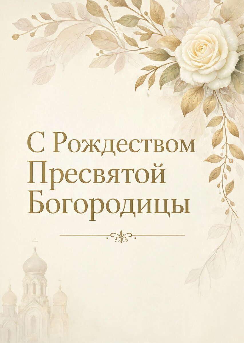 Открытка С Рождеством Святой Богородицы #34