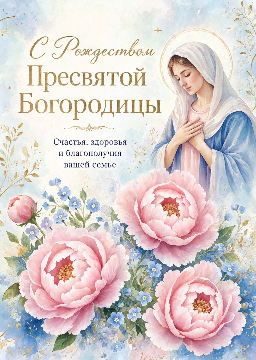 Открытка С Рождеством Святой Богородицы #35