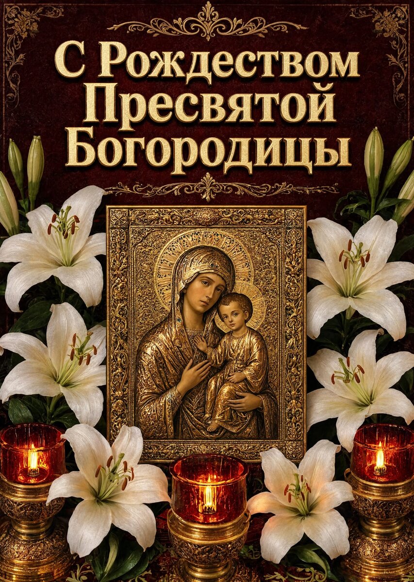 Открытка С Рождеством Святой Богородицы #36
