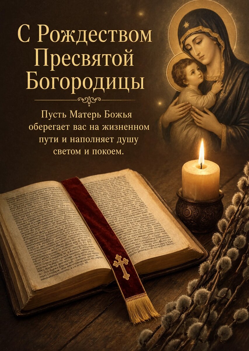 Открытка С Рождеством Святой Богородицы #38