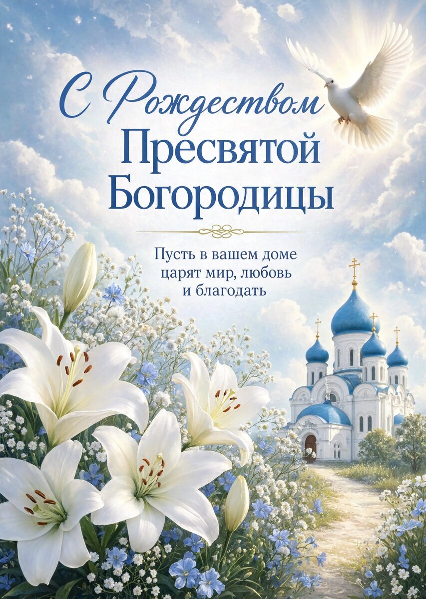 Открытка С Рождеством Святой Богородицы #44