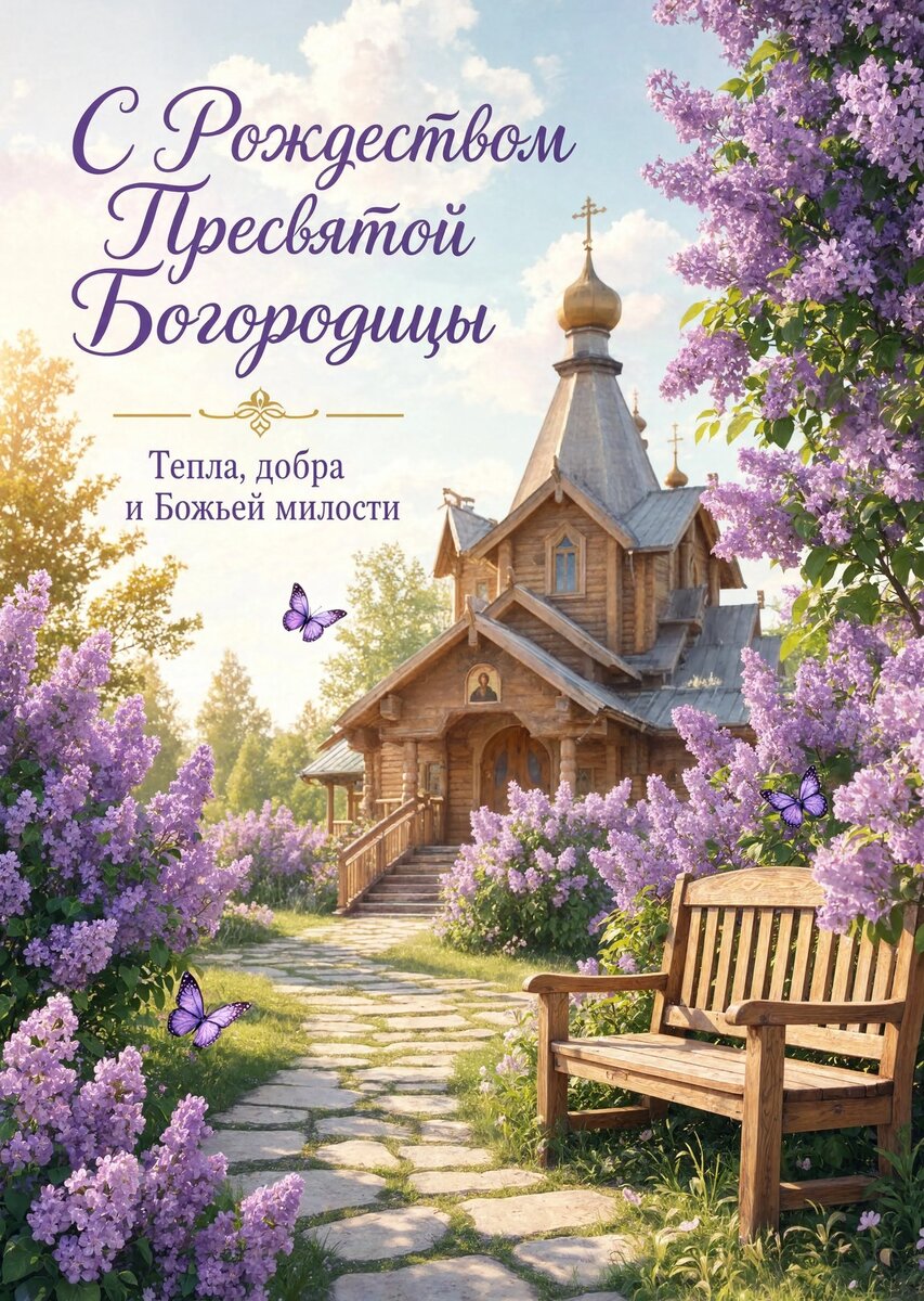 Открытка С Рождеством Святой Богородицы #7