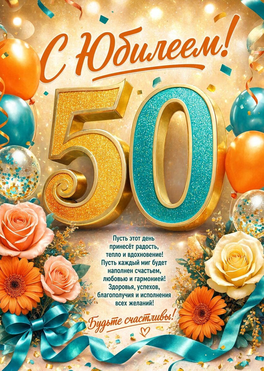 Открытка "С юбилеем 50 лет" #13