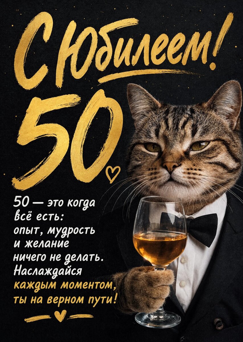 Открытка "С юбилеем 50 лет" #32