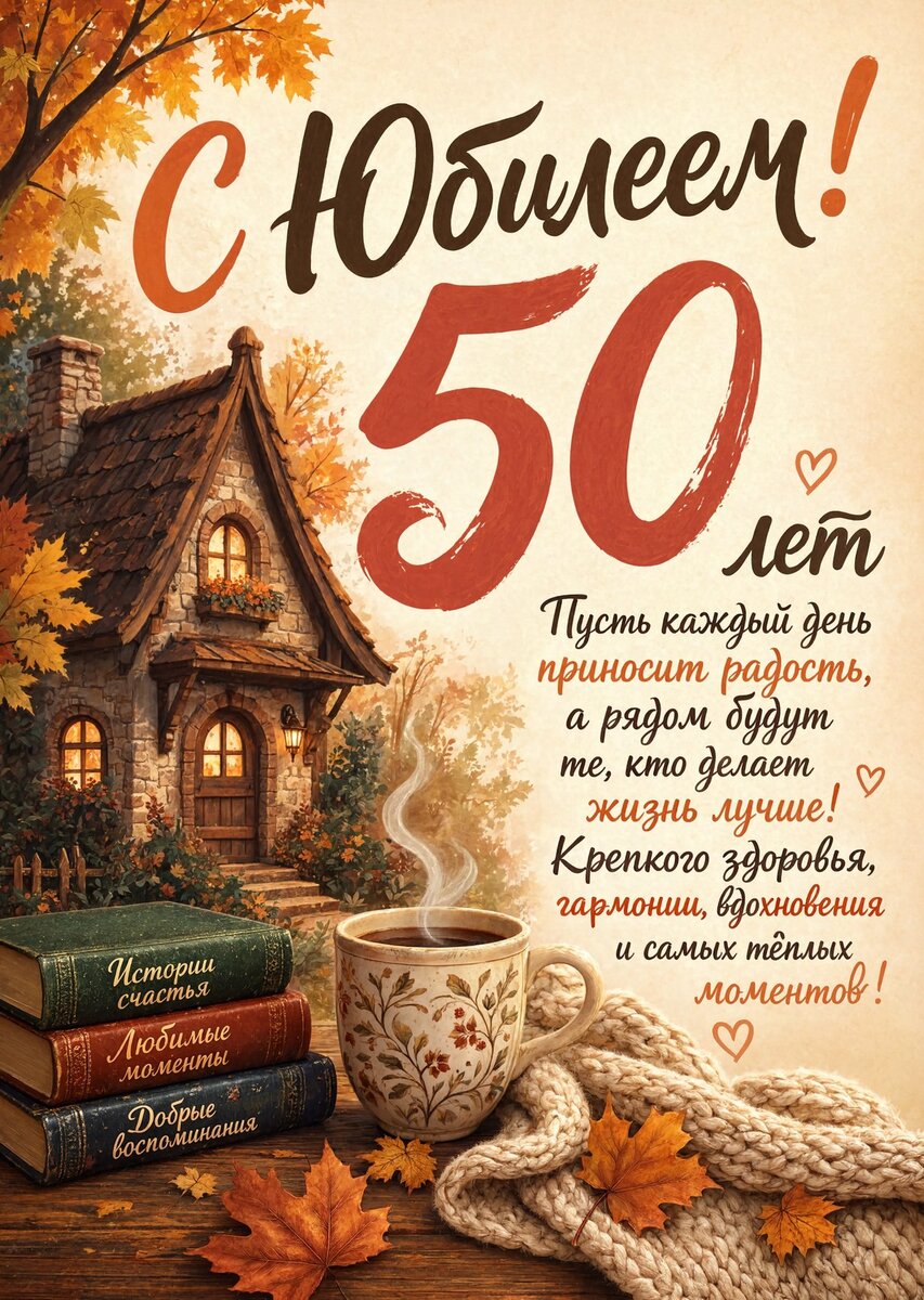 Открытка "С юбилеем 50 лет" #36