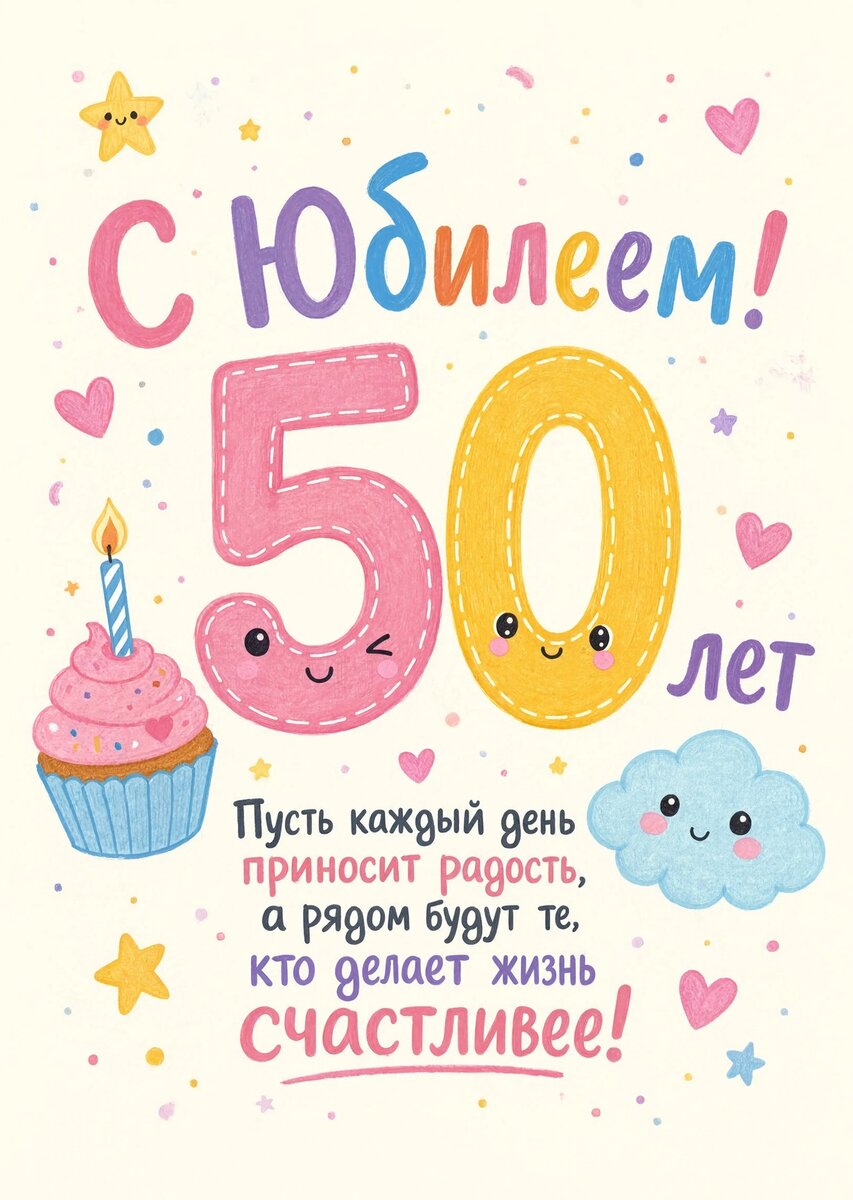 Открытка "С юбилеем 50 лет" #38