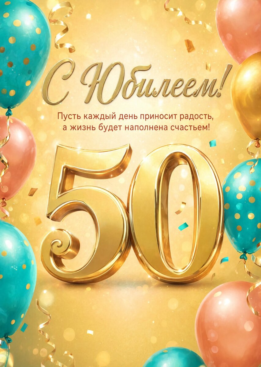 Открытка "С юбилеем 50 лет" #73