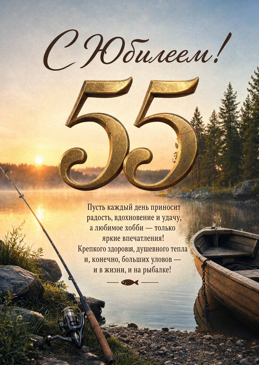 Открытка "С юбилеем 55 лет" #50