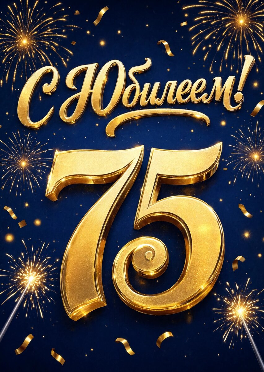 Открытка "С юбилеем 75 лет" #48