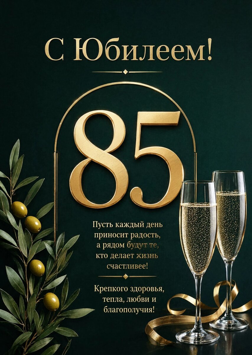 Открытка "С юбилеем 85 лет" #14